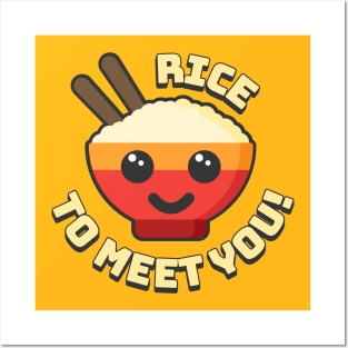 Rice To Meet You! Cute and Punny Rice Cartoon Posters and Art